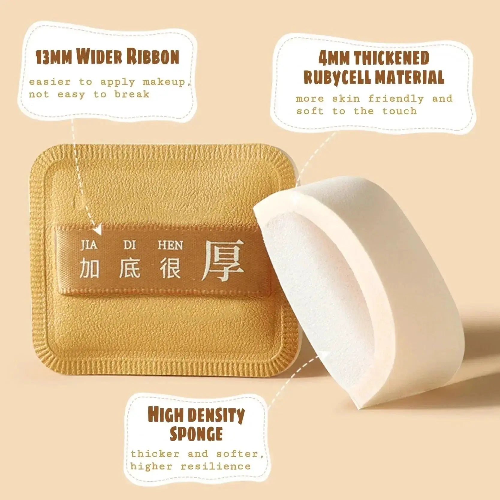 Flawless Beauty Sponge Set With XL Powder Puff And Brushes