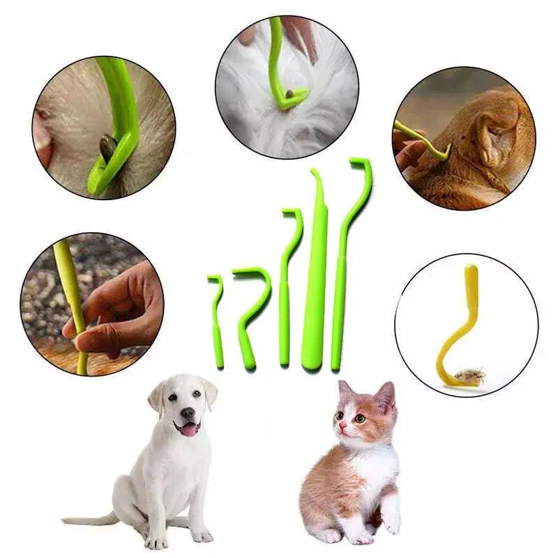 Flea And Tick Remover Tool Set For Pets Parasite Removal