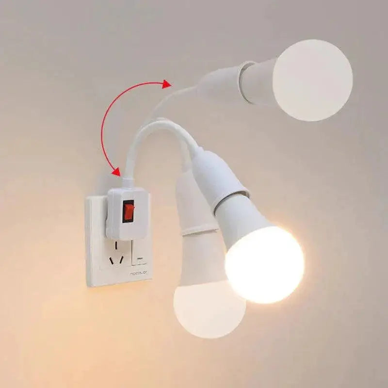 Flexible E27 Bulb Holder Converter With Switch Upgrade - OurLum.com