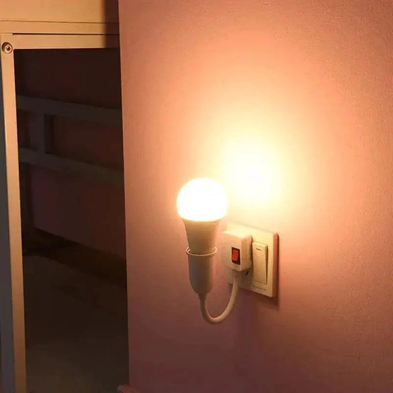 Flexible E27 Bulb Holder Converter With Switch Upgrade - OurLum.com