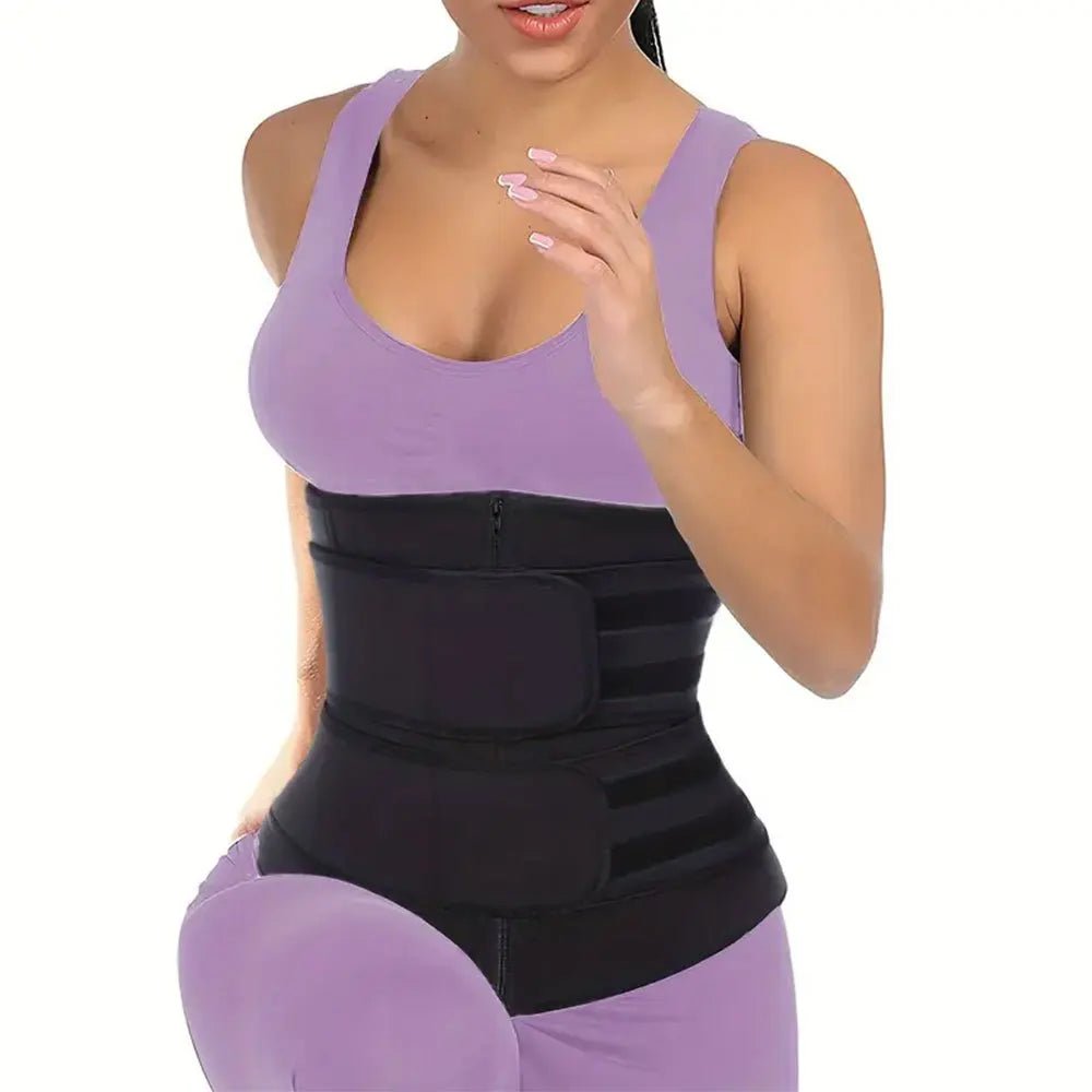 FlexiFit Waist Trainer Cincher Belt And Waist Trimmer - Workout And Sauna Sweats