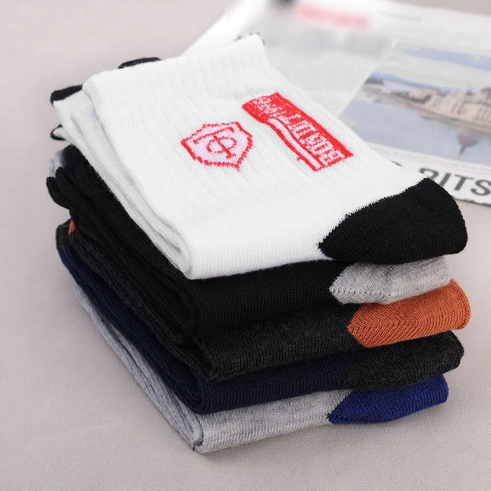 FlexTrail Men Bamboo Cotton Socks - Breathable Daily Comfort And Freshness 5Pack