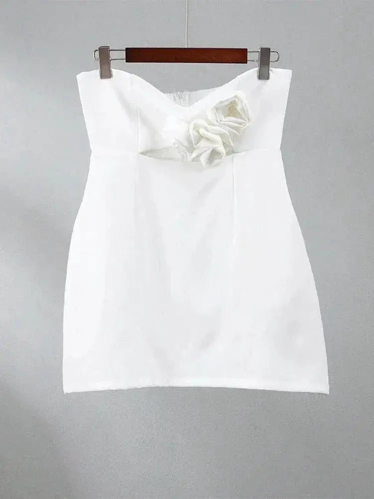 Floral Backless Mini Dress Elegant Clubwear for Women