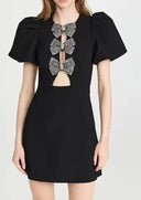 Floral Backless Mini Dress Elegant Clubwear for Women