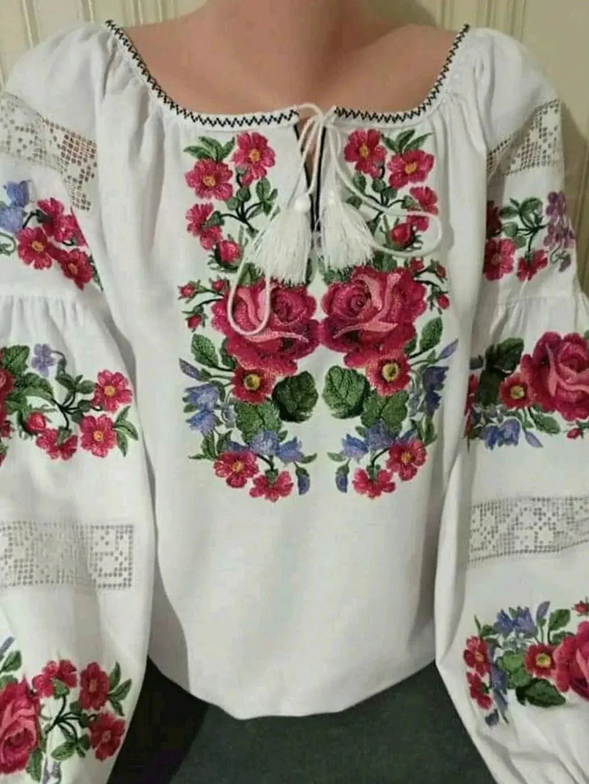 Floral Boho Blouse With Chic Lantern Sleeves For Women