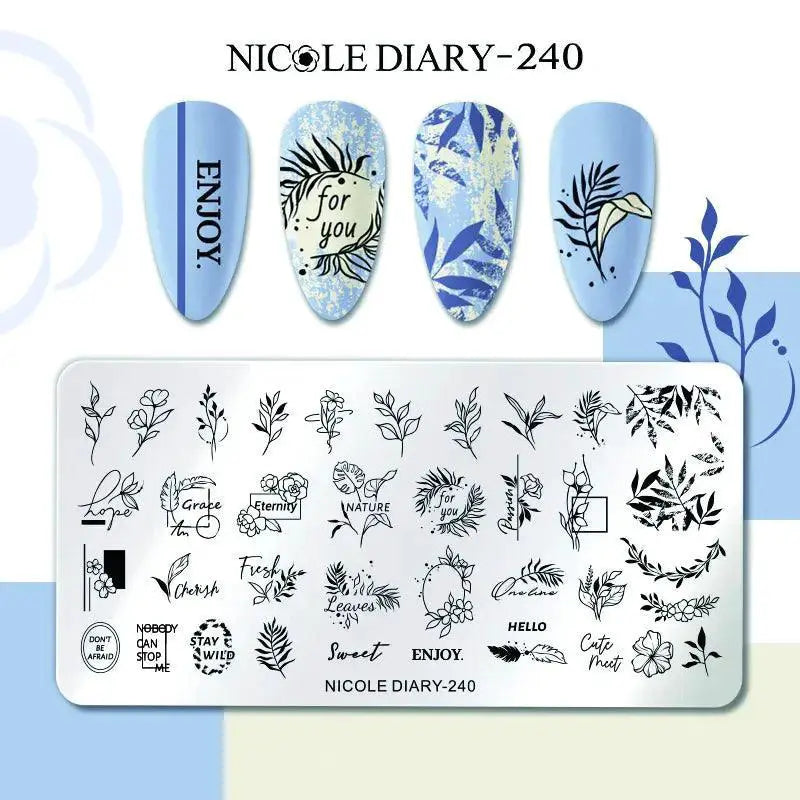 Floral Butterfly Nail Stamping Plates Elevate Nail Art