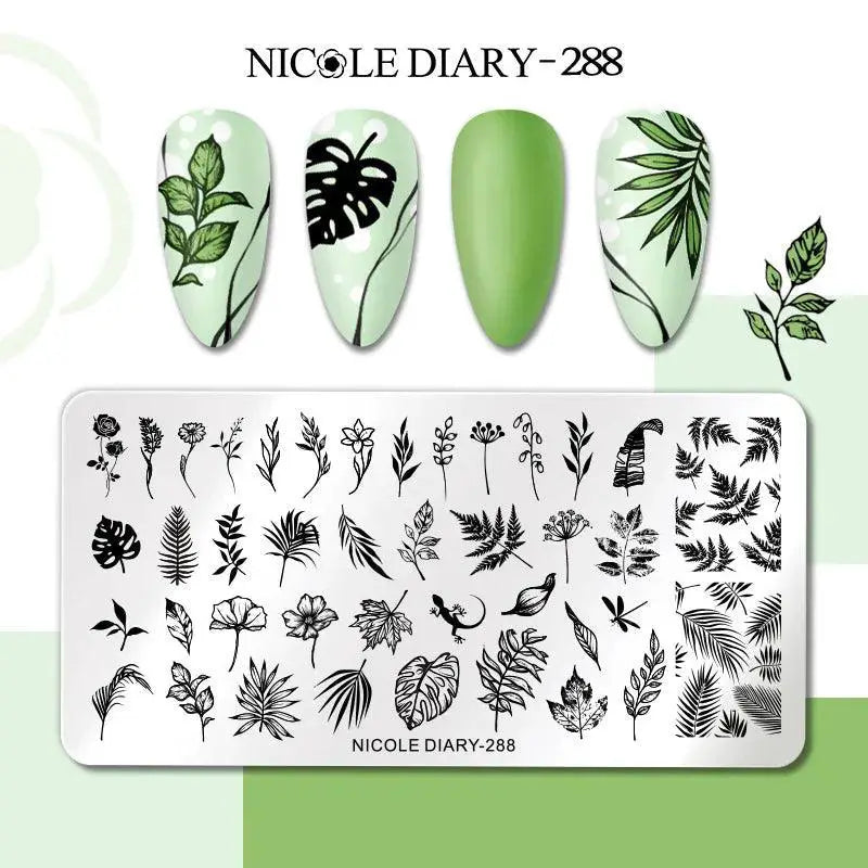 Floral Butterfly Nail Stamping Plates Elevate Nail Art