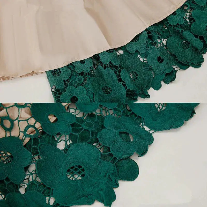 Floral Embroidered Black Skirt Elegant Women's Fashion Piece