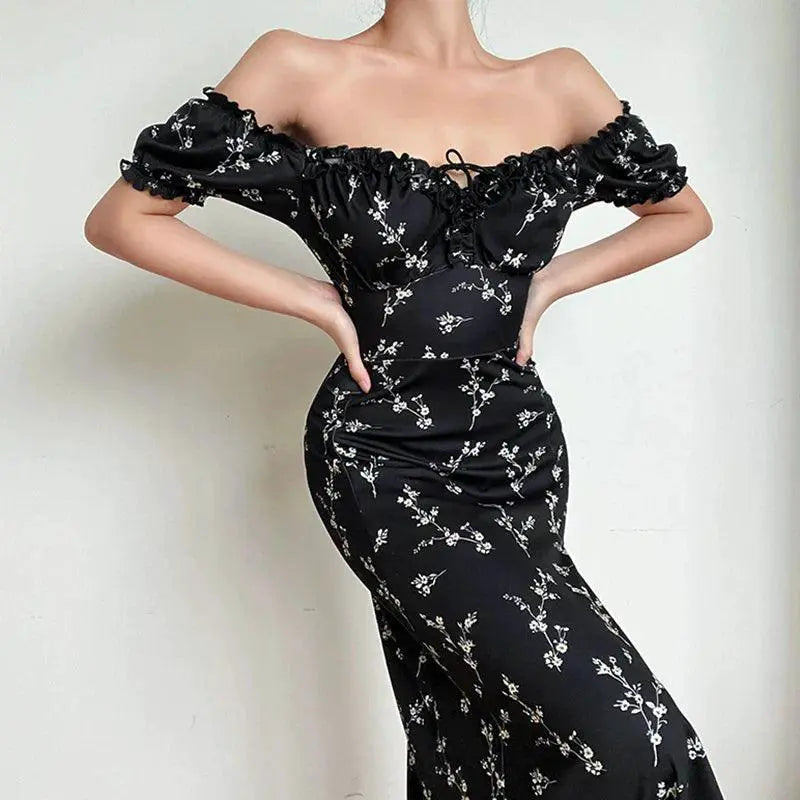 Floral Off Shoulder Dress For Summer Chic Fashionista Style