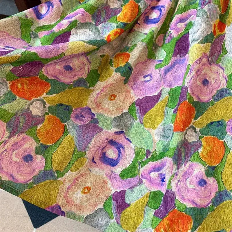 Floral Princess Sundress Oil Painting A Line Dress For Girls