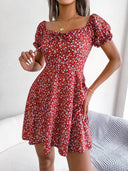 Floral Print A-Line Dress Chic Women's Fashion Essential