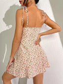 Floral Split Mini Dress: Summer Beach Style Icon Dress