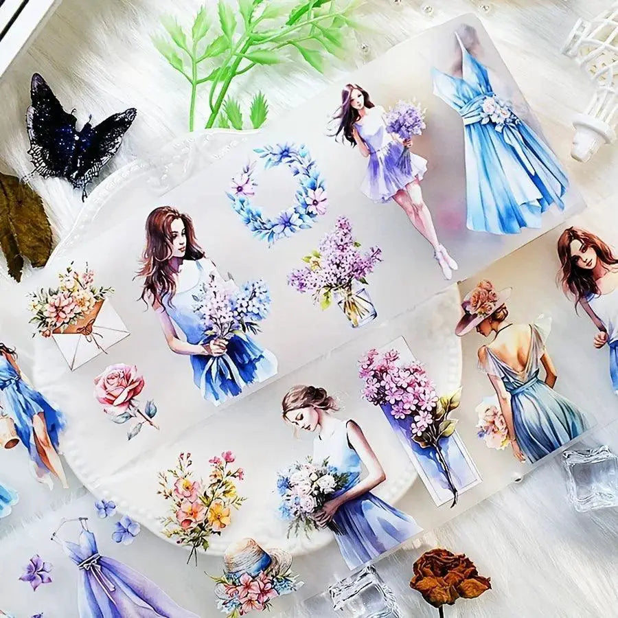 Flower Girls Vintage Decorative Masking Tape for Crafting