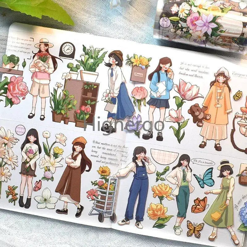 Flower Girls Vintage Decorative Masking Tape for Crafting