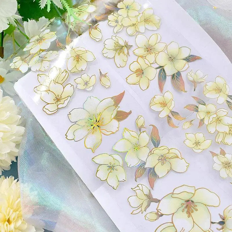 Flower Washi Tape For Elegant DIY Stickers And Scrapbooking