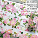 Flower Washi PET Tape for Elegant DIY Stickers Scrapbooking