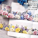 Flower Washi PET Tape for Elegant DIY Stickers Scrapbooking