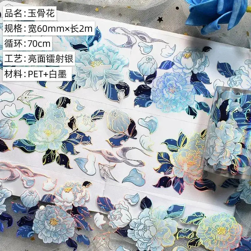 Flower Washi Tape For Elegant DIY Stickers And Scrapbooking