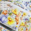Flower Washi PET Tape for Elegant DIY Stickers Scrapbooking