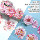 Flower Washi PET Tape for Elegant DIY Stickers Scrapbooking