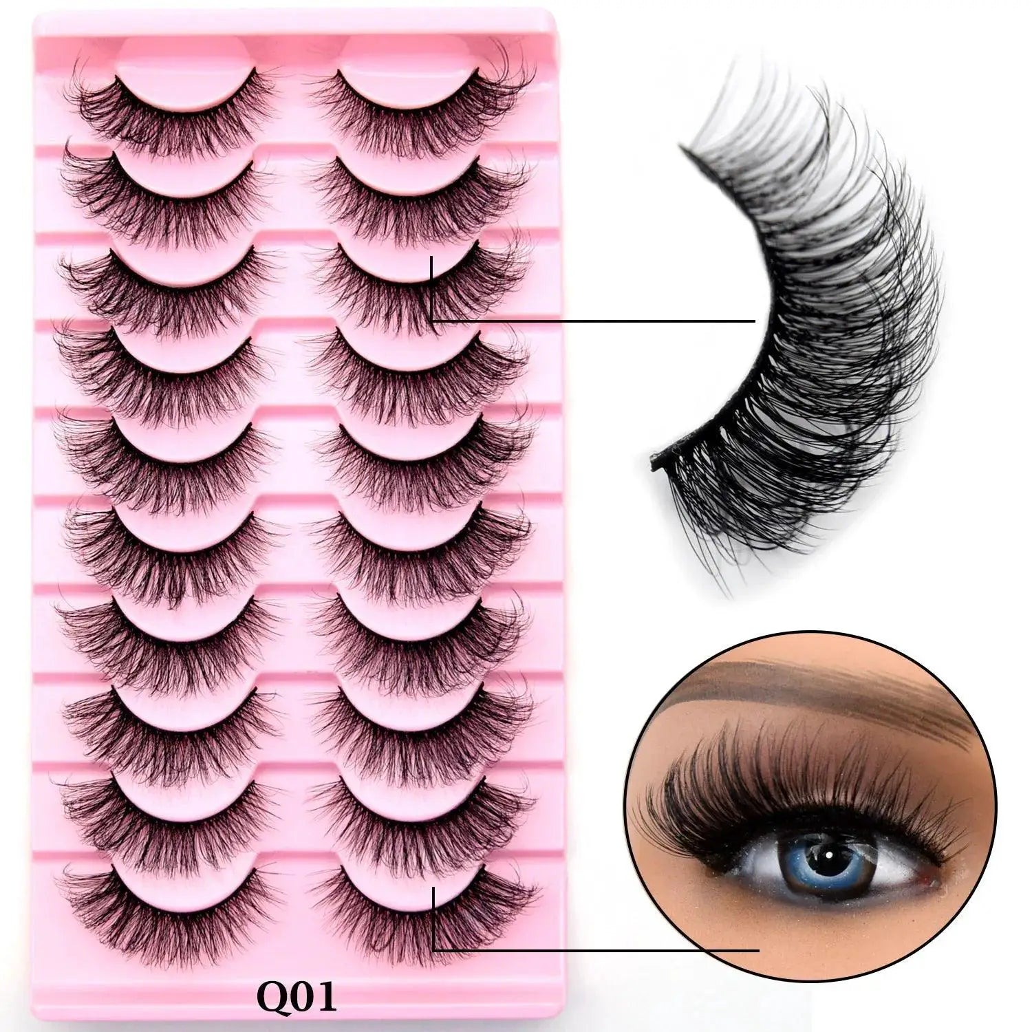 Fluffy 3D Mink Lashes Reusable Natural Volume Glam Up