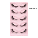 Fluffy Cat Eye 3D False Lashes Natural Glamour Eyes Set