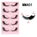 Fluffy Cat Eye 3D False Lashes Natural Glamour Eyes Set