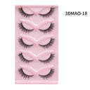 Fluffy Cat Eye 3D False Lashes Natural Glamour Eyes Set