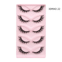 Fluffy Cat Eye 3D False Lashes Natural Glamour Eyes Set