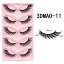 Fluffy Cat Eye 3D False Lashes Natural Glamour Eyes Set