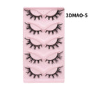 Fluffy Cat Eye 3D False Lashes Natural Glamour Eyes Set