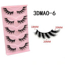 Fluffy Cat Eye 3D False Lashes Natural Glamour Eyes Set