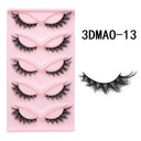 Fluffy Cat Eye 3D False Lashes Natural Glamour Eyes Set