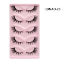 Fluffy Cat Eye 3D False Lashes Natural Glamour Eyes Set