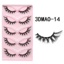 Fluffy Cat Eye 3D False Lashes Natural Glamour Eyes Set