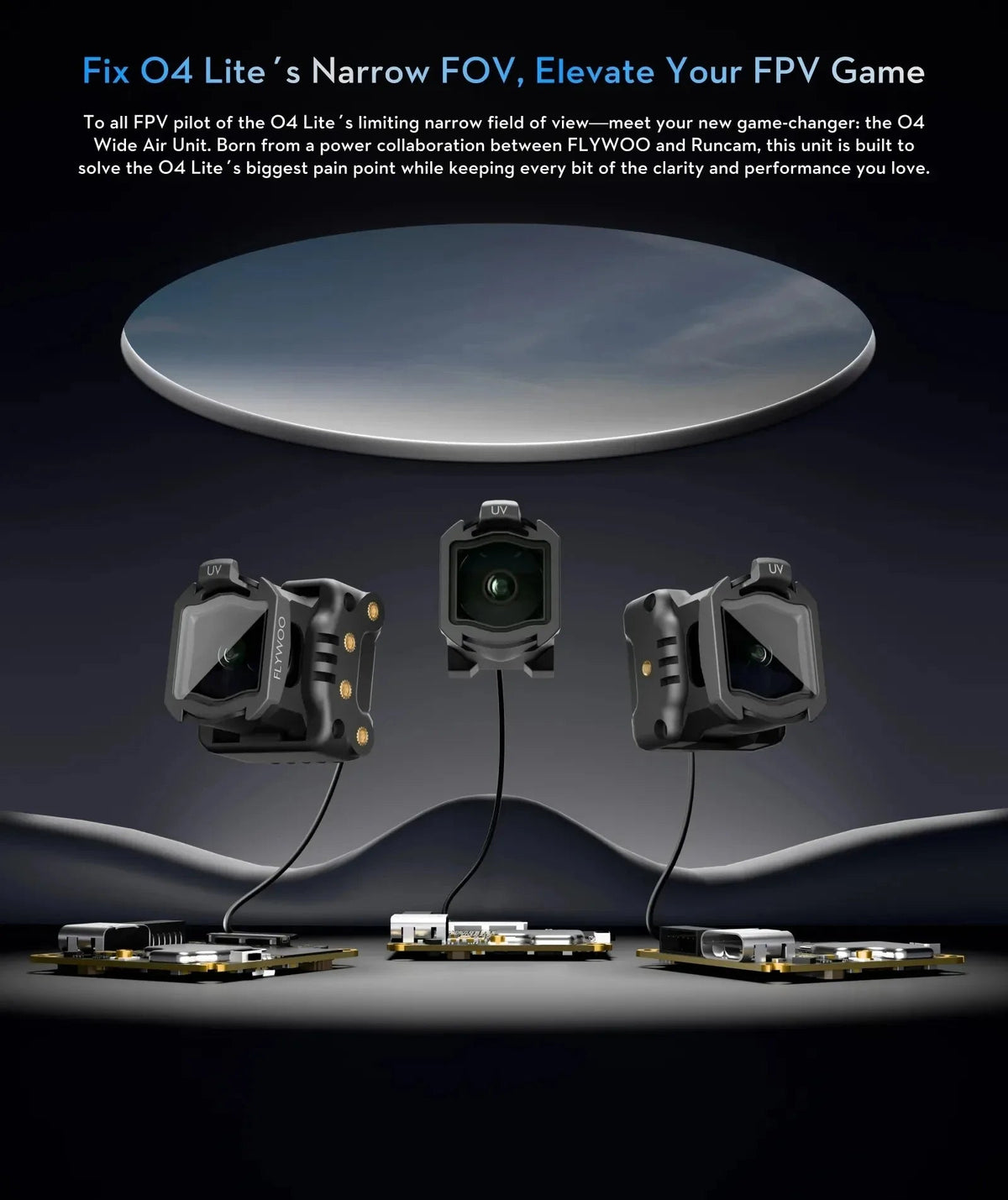 Flywoo O4 Wide Air Unit Camera Set - 155 Degree Wide