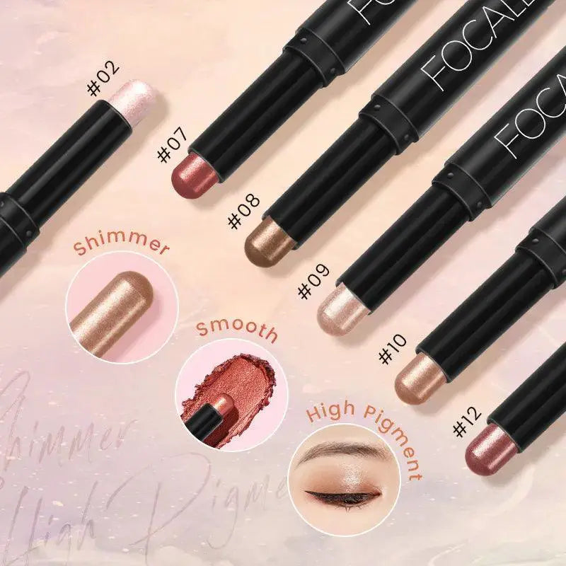 FOCALLURE Glitter Eyeshadow Pencil Set Waterproof Palette