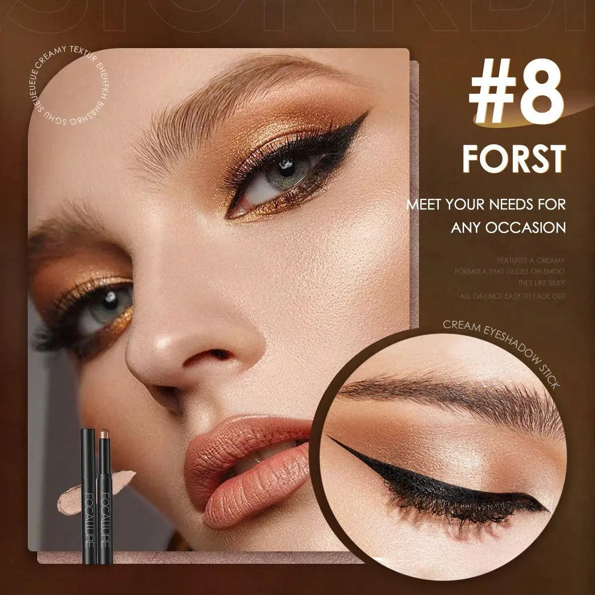 FOCALLURE Glitter Eyeshadow Pencil Set Waterproof Palette
