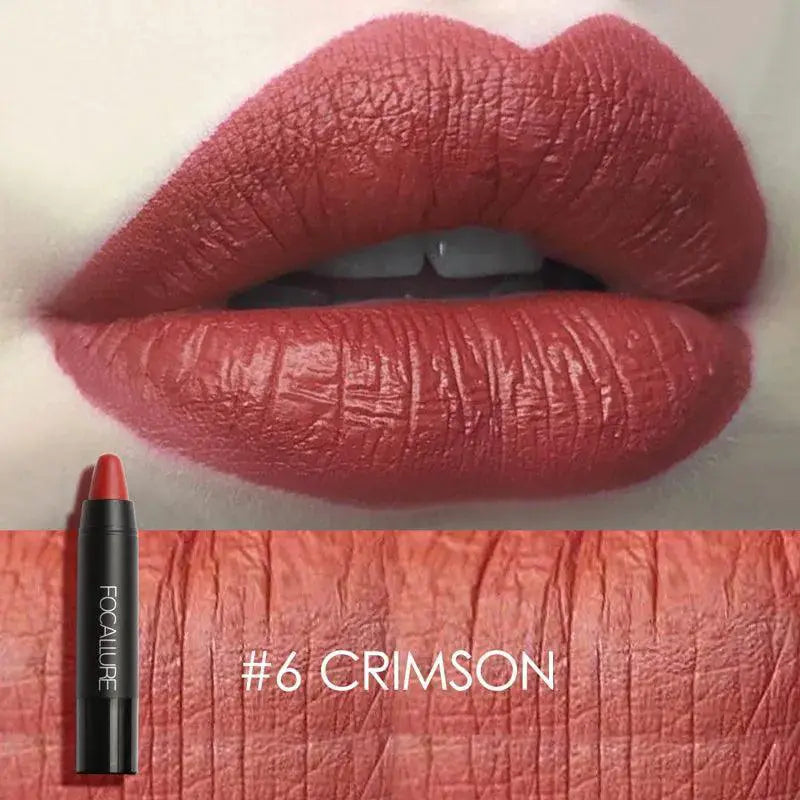 FOCALLURE Luxe Matte Lipstick Set Women — 12 CHESTNUT