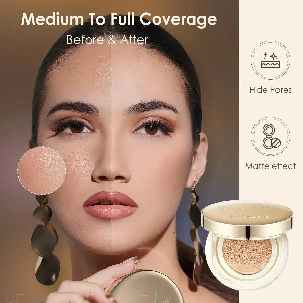 Focallure Ultimate Matte Air Cushion BB CC Cream Coverage