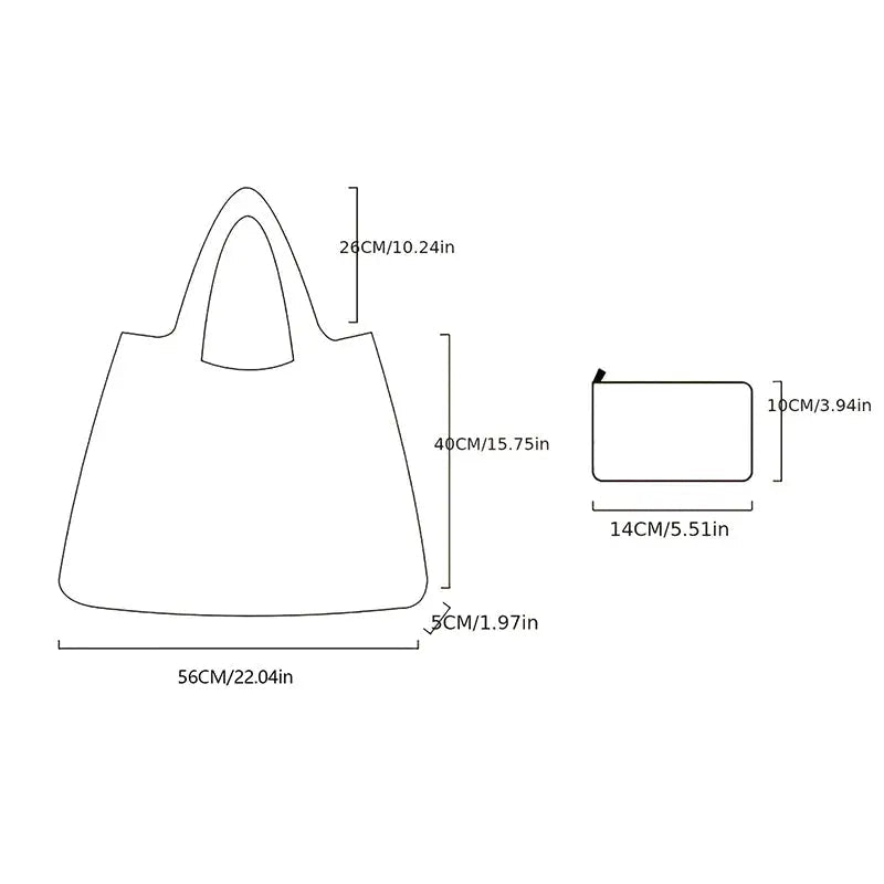 Foldable Nylon Shopping Bag Travel Tote For Groceries Eco Friendly Lightweight