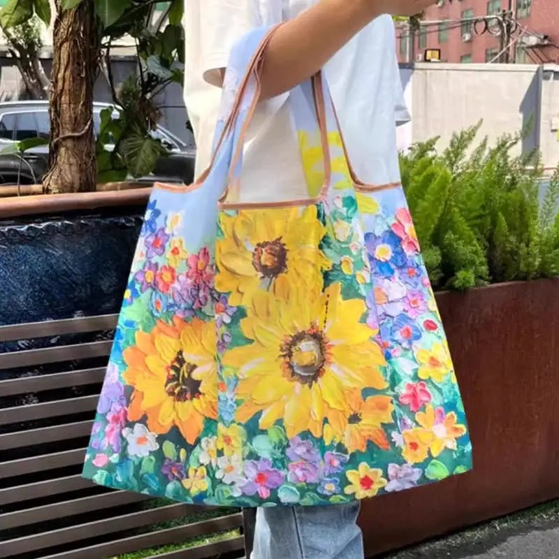 Foldable Nylon Shopping Bag Travel Tote For Groceries Eco Friendly Lightweight