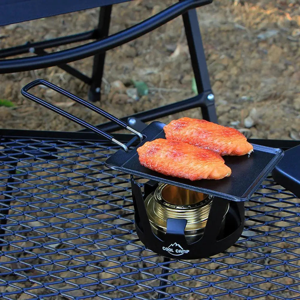 Foldable Portable Nonstick BBQ Grill Pan for Camping
