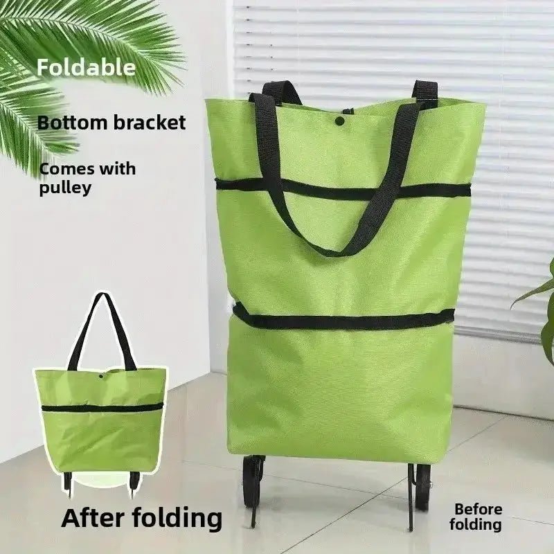 Foldable Portable Shopping Cart With Wheels for Home Errands Back Friendly