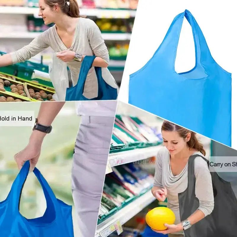 Foldable Reusable One Shoulder Tote For Travel And Groceries Eco Friendly Tote