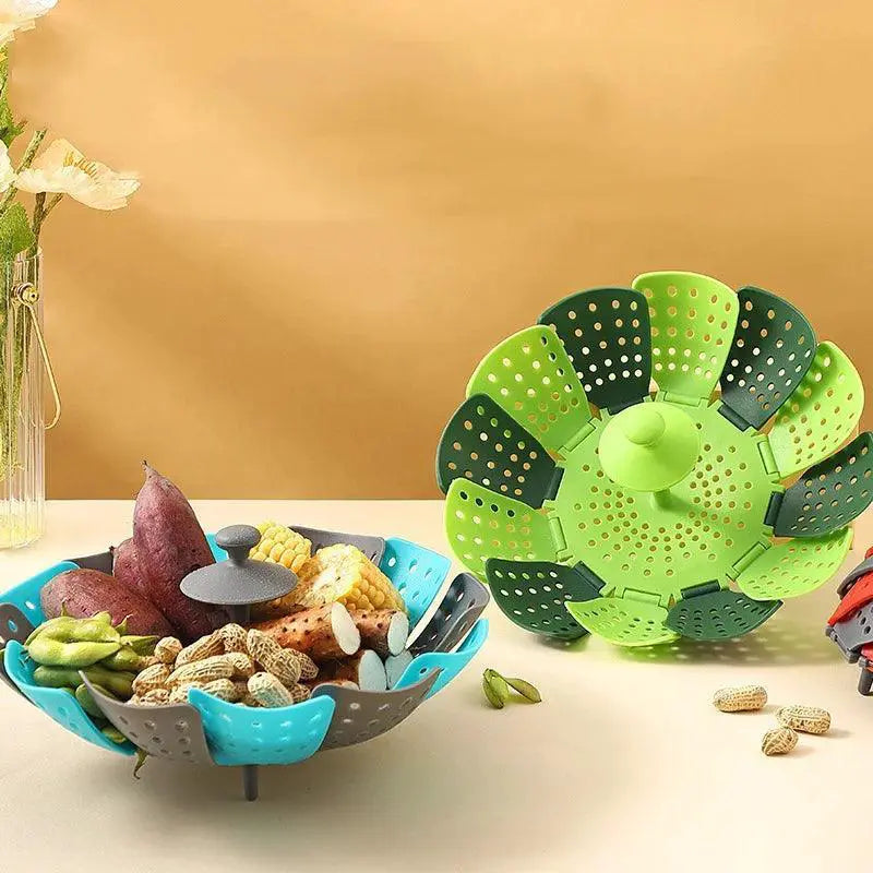Foldable Silicone Steamer Basket For Healthy Cooking