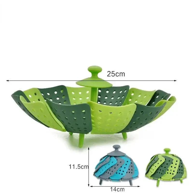 Foldable Silicone Steamer Basket For Healthy Cooking