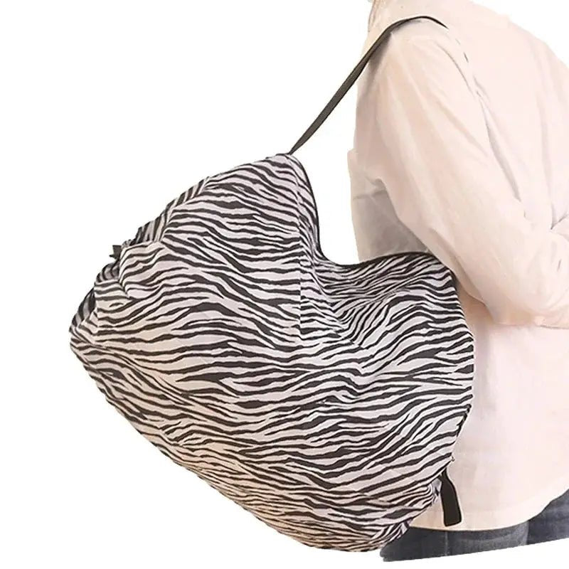 Foldable Waterproof Shopping Bag Travel Tote for Grocery and Beachside