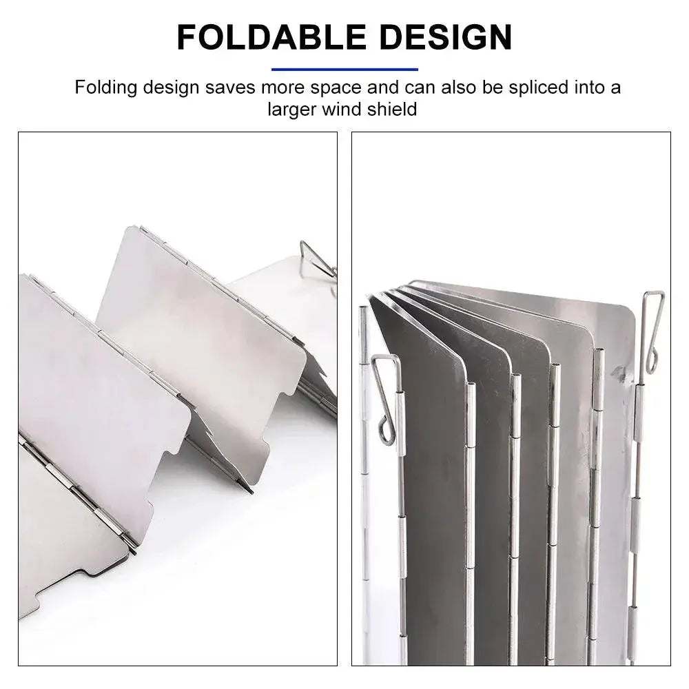 Portable Folding Aluminum Wind Shield for Camping Stove