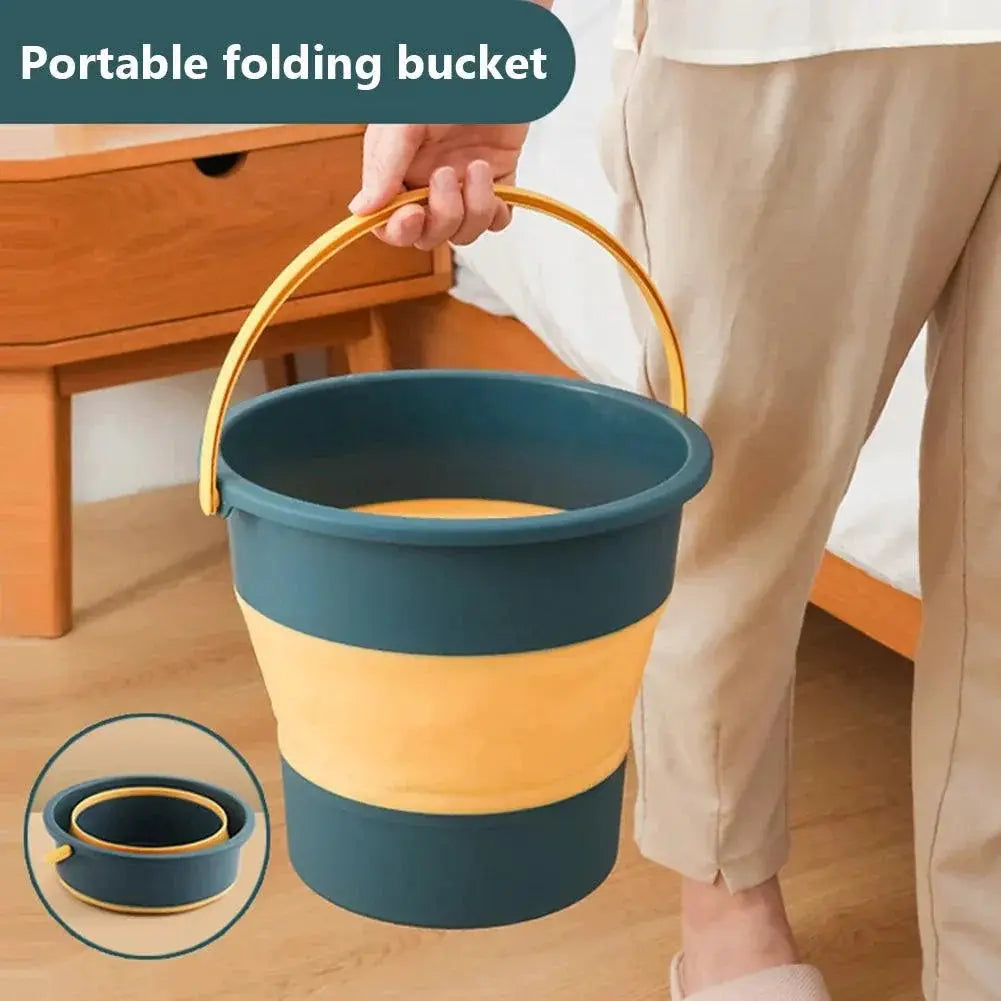 Foldable Silicone Bucket For Camping And Home Use Outdoors
